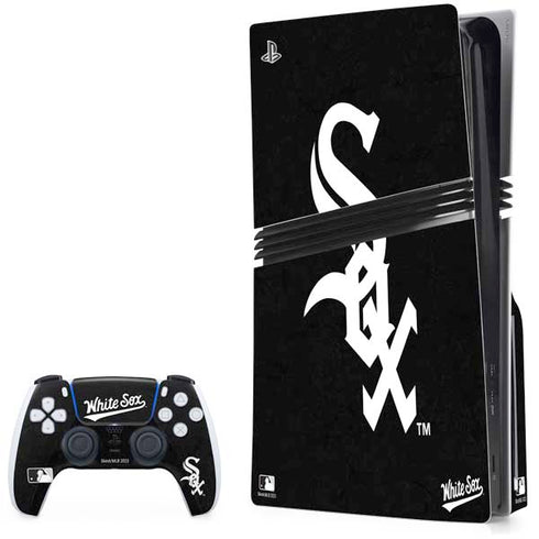 MLB Chicago White Sox - Solid Distressed PS5 Pro Disk Bundle  Skin